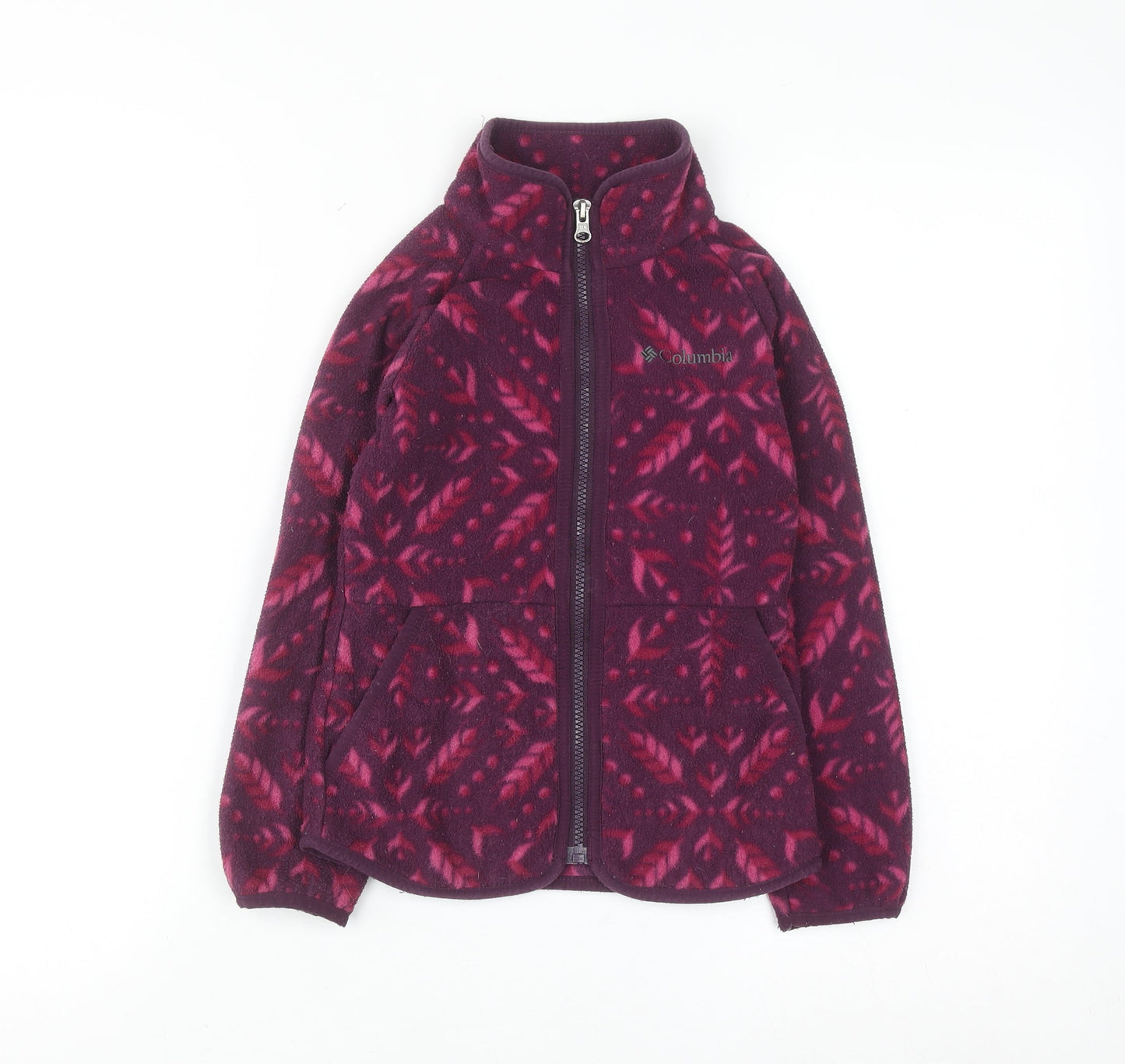Columbia Girls Purple Fleece Full Zip Frozen II Sweatshirt XS
