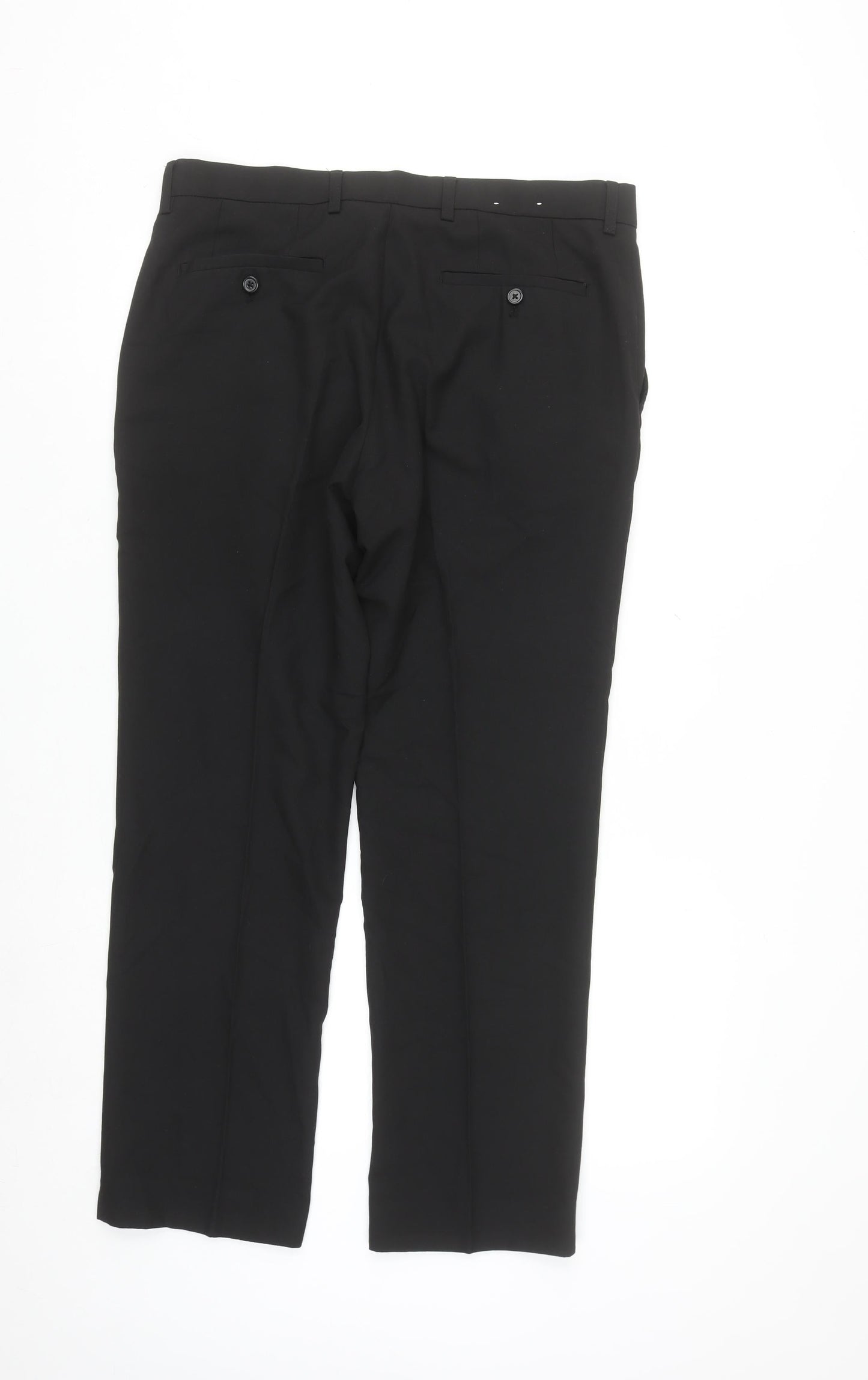 Next Men’s Black Dress Pants Trousers 34W 29L Regular Fit Workwear