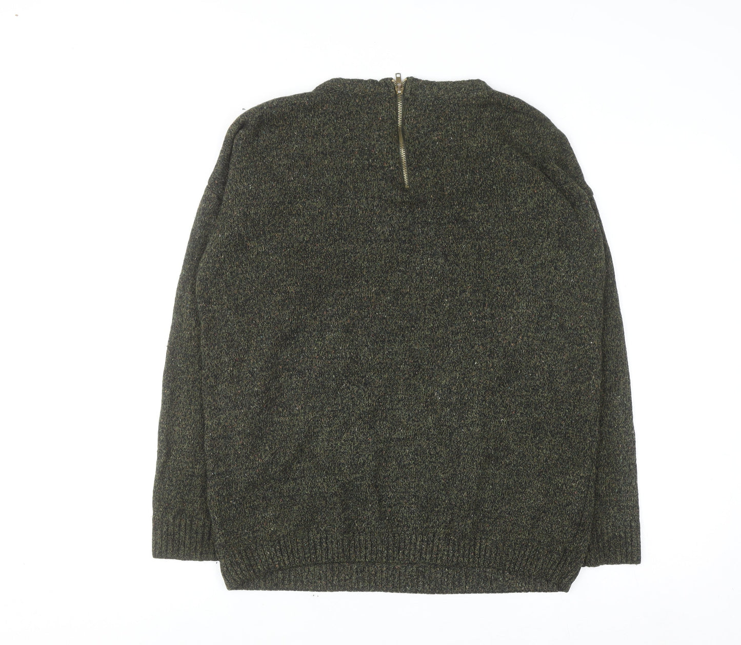 River Island Women’s Green Fox Wool Blend Jumper Size 12