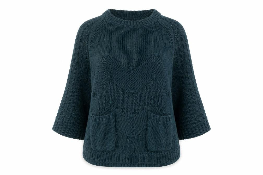 Marks & Spencer Women Green Size 14 Chunky Knit Jumper