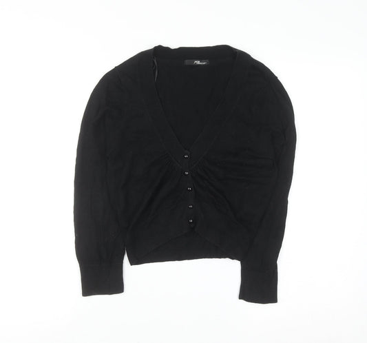 JD Women Black V-Neck Button Knit Cardigan Size 12