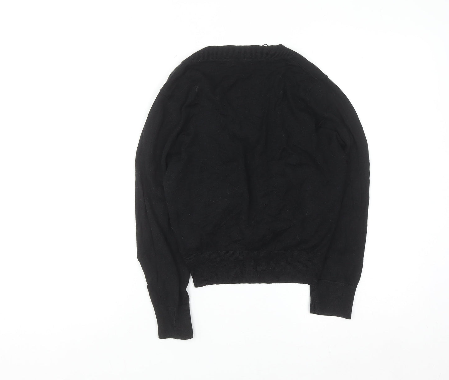 JD Women Black V-Neck Button Knit Cardigan Size 12