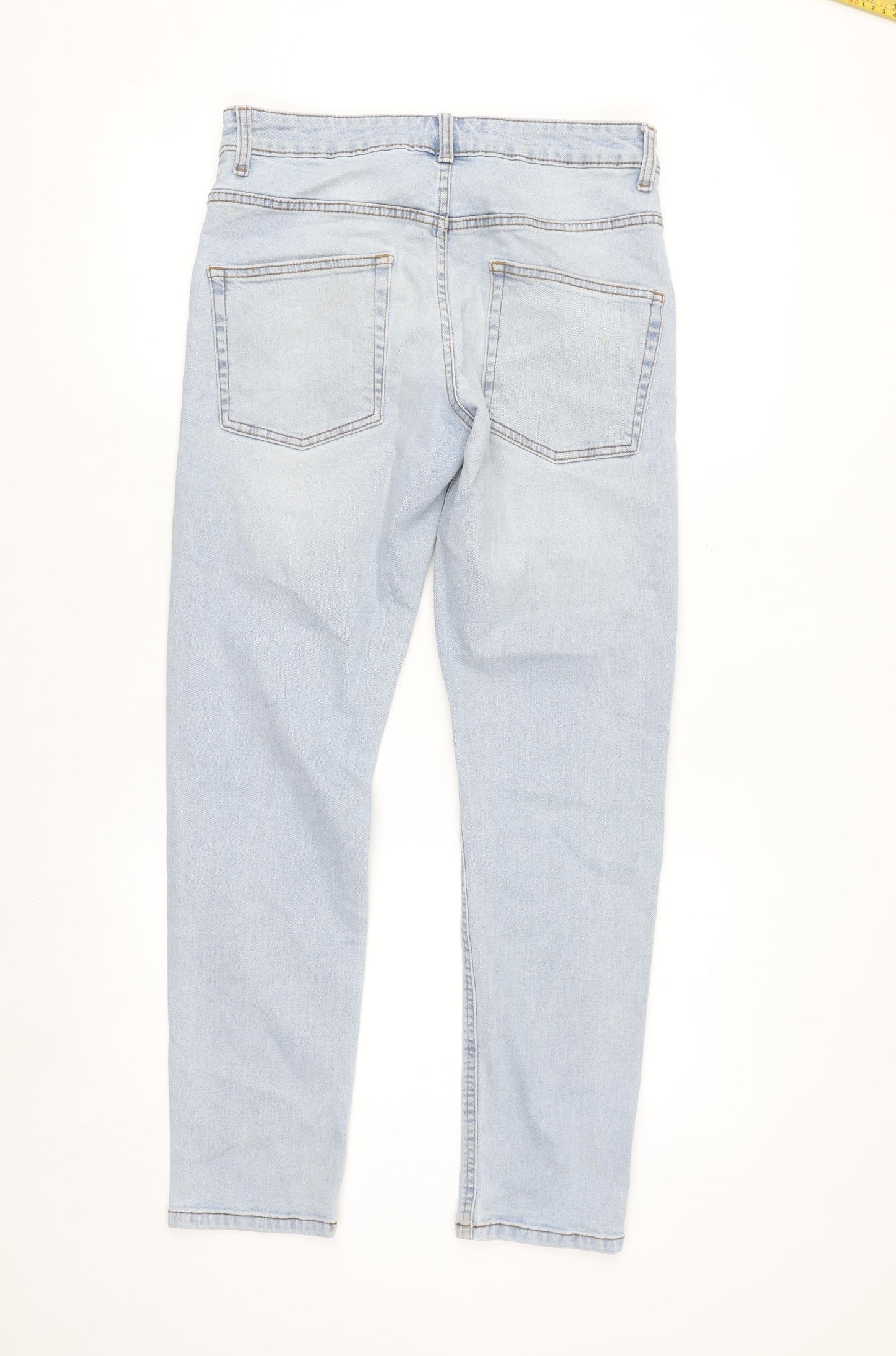 ASOS Design Women's Light Blue Tapered Jeans Size 12 W30 L32