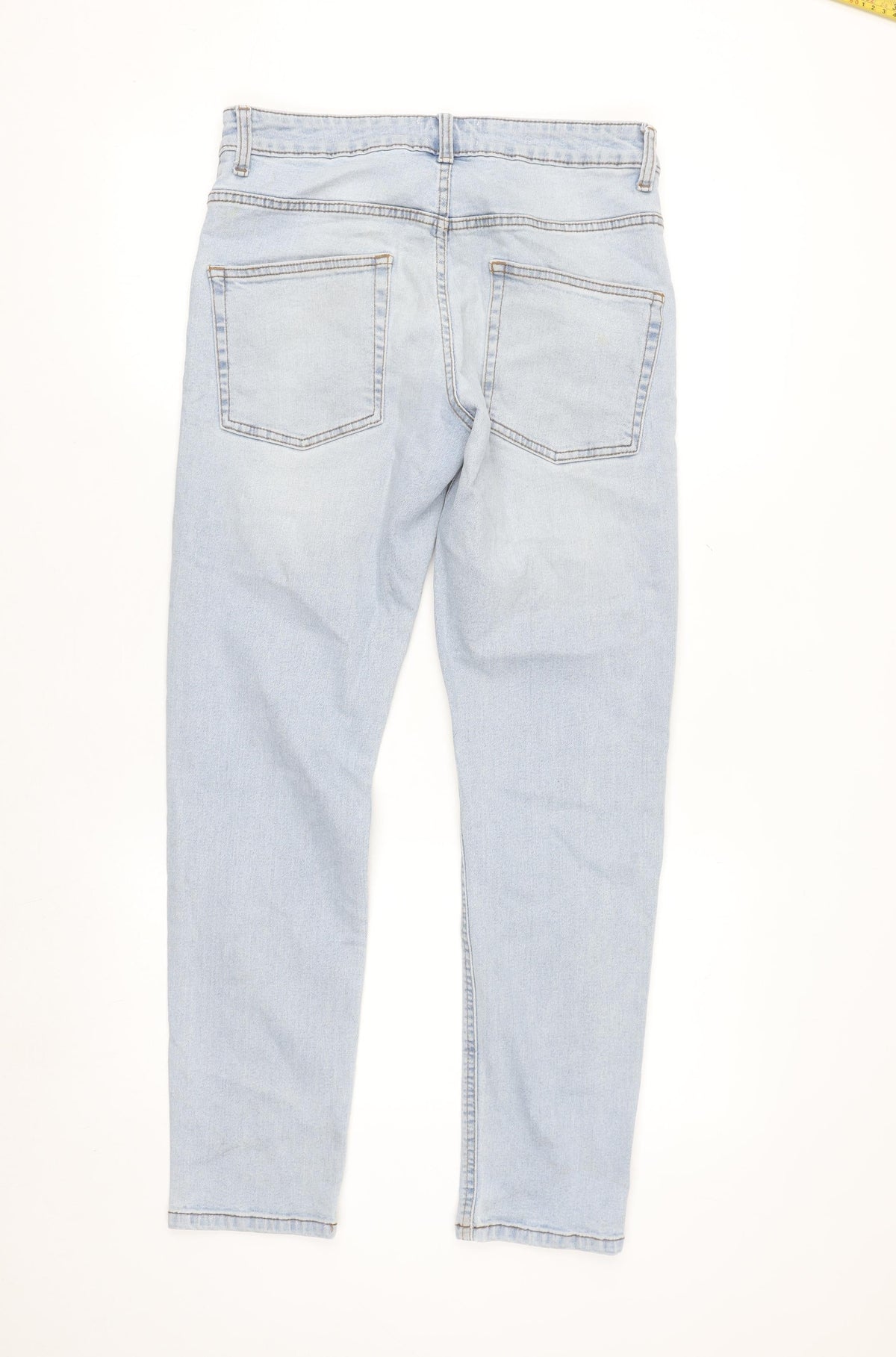 ASOS Design Women's Light Blue Tapered Jeans Size 12 W30 L32