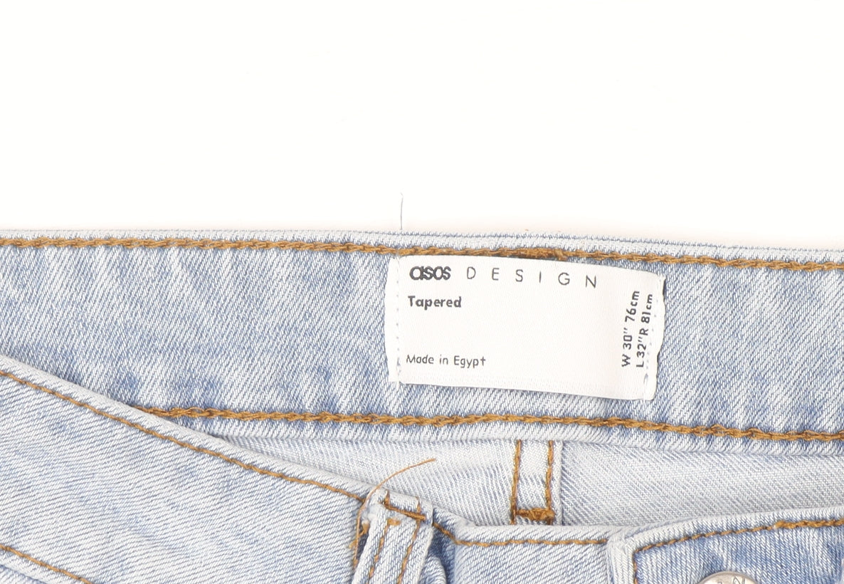 ASOS Design Women's Light Blue Tapered Jeans Size 12 W30 L32