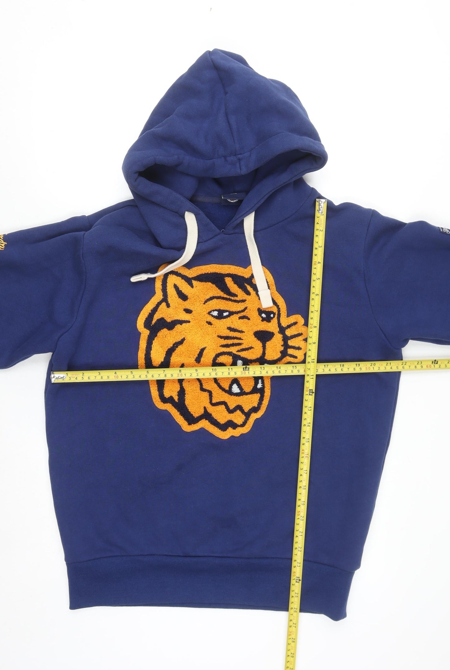 Superdry Men's Blue XS Pullover Hoodie with Tiger Graphic