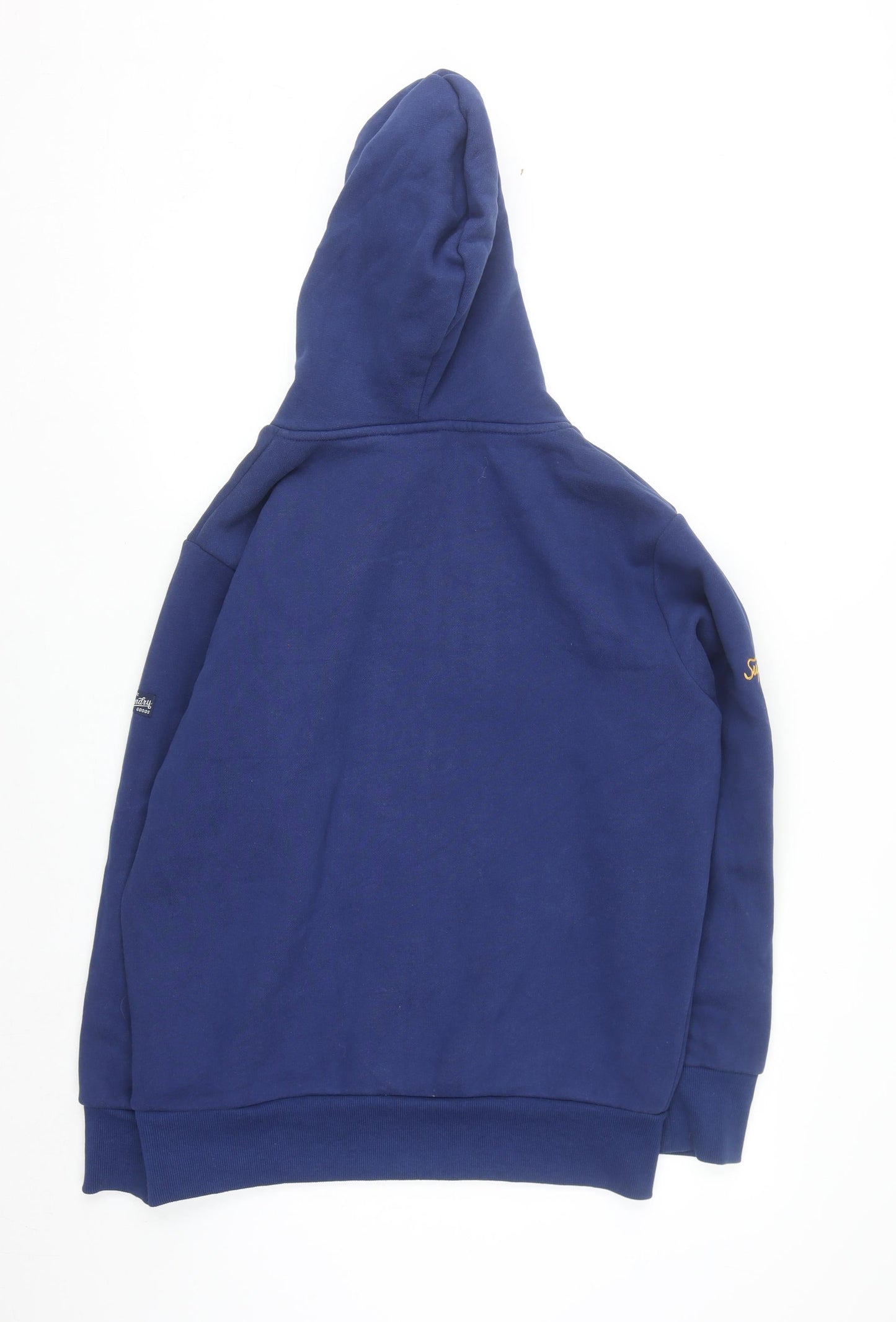 Superdry Men's Blue XS Pullover Hoodie with Tiger Graphic