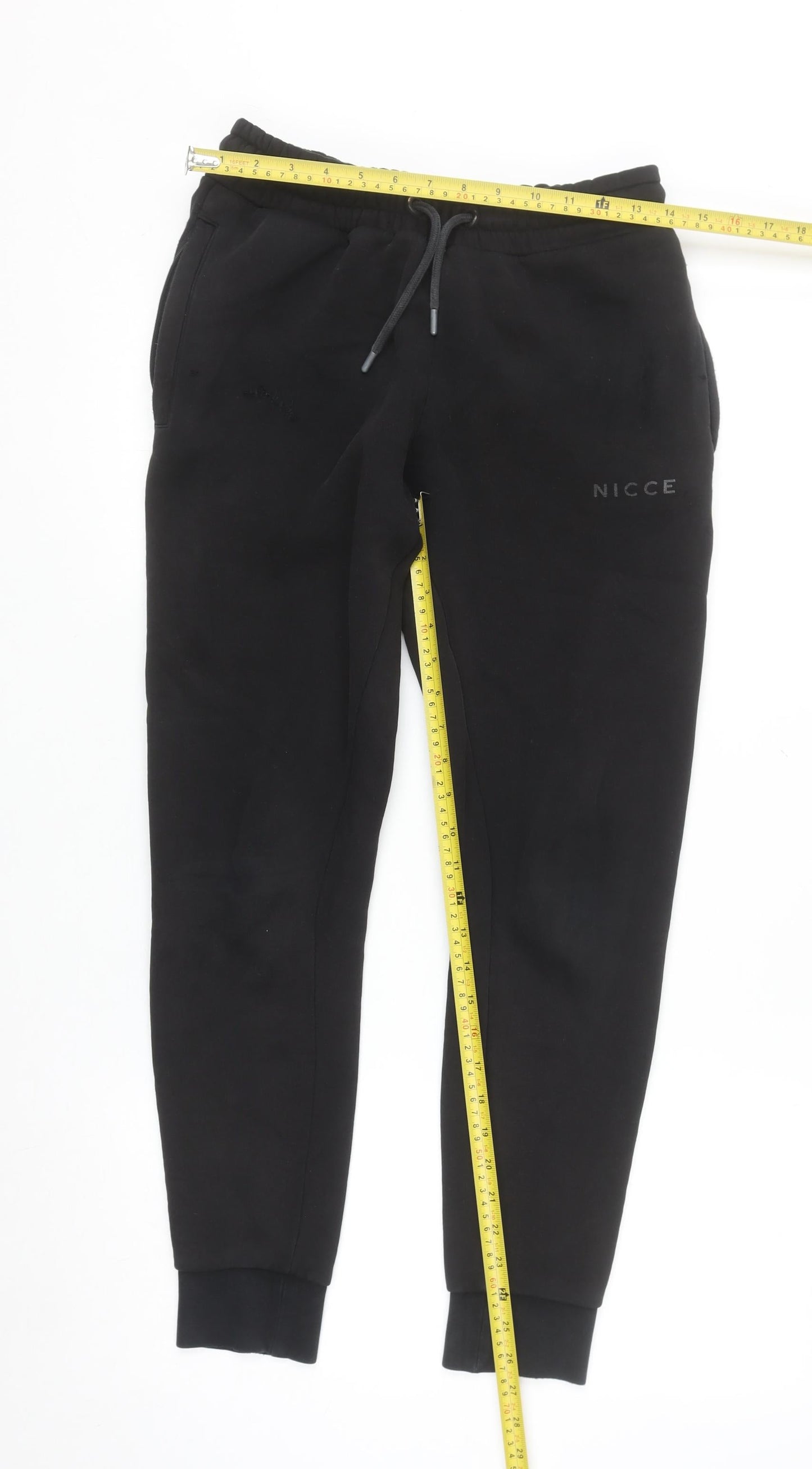 Nicce Men's Black Jogger Sweatpants XS Fleece Cotton Blend