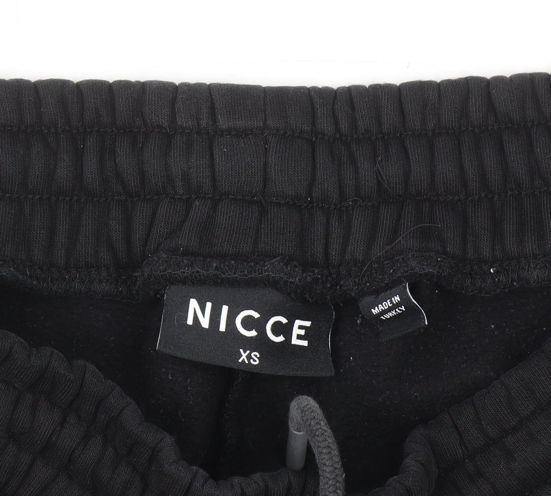 Nicce Men's Black Jogger Sweatpants XS Fleece Cotton Blend