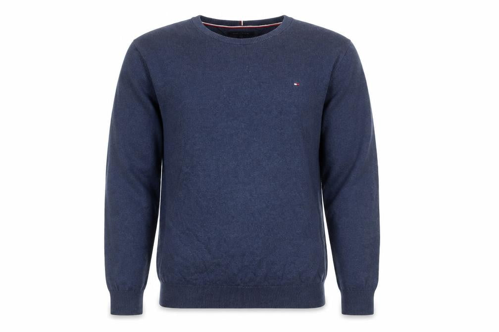 Tommy Hilfiger Men Blue XL Cotton Crew Neck Pullover Jumper