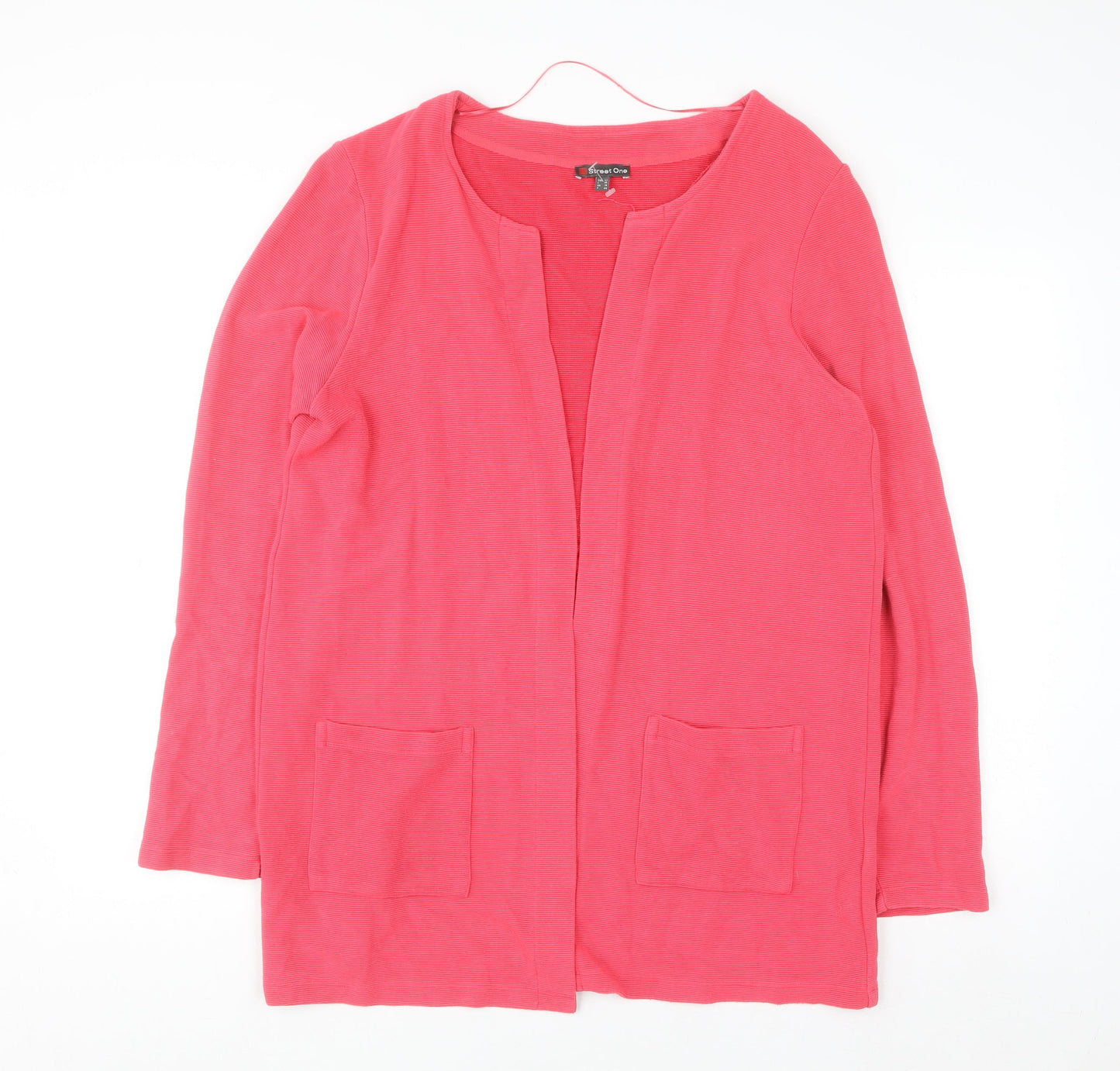 Street One Women's Pink Long Sleeve Open Cardigan Size 16