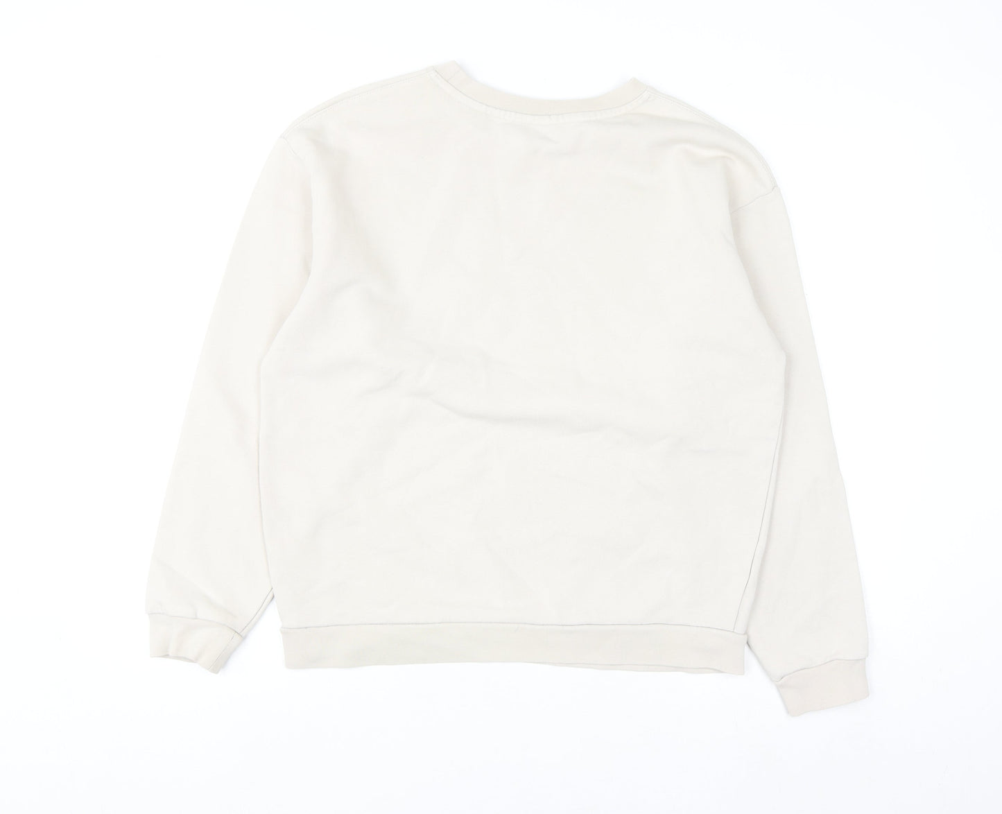 Slazenger Women's Beige Crew Neck Pullover Sweatshirt UK 10