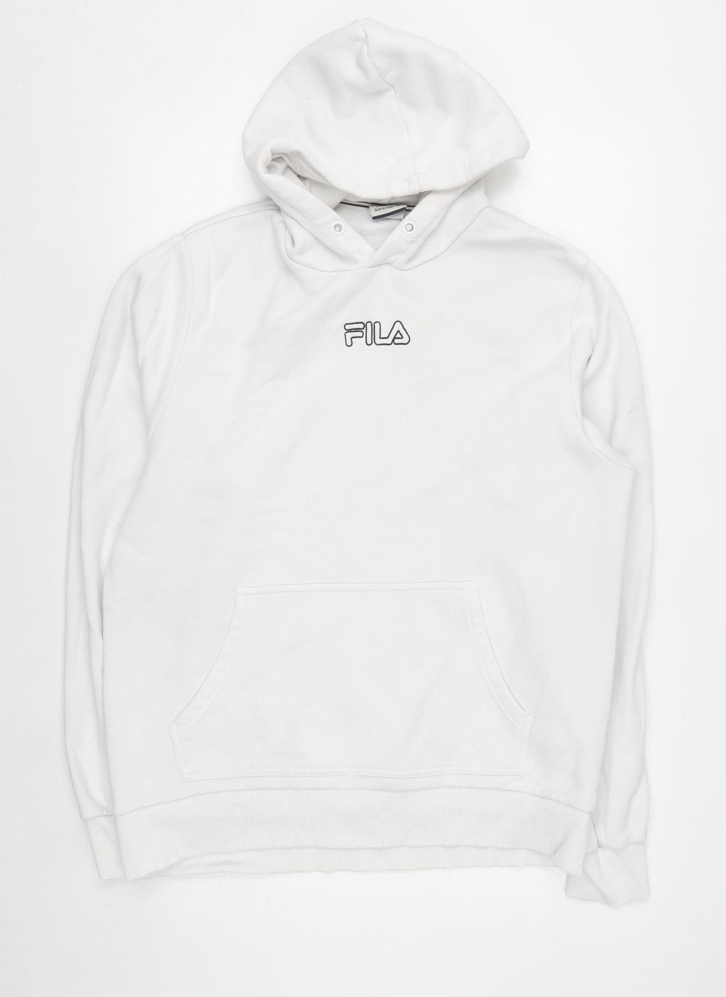 FILA Men’s White Pullover Hoodie XL Limited Edition Sportswear