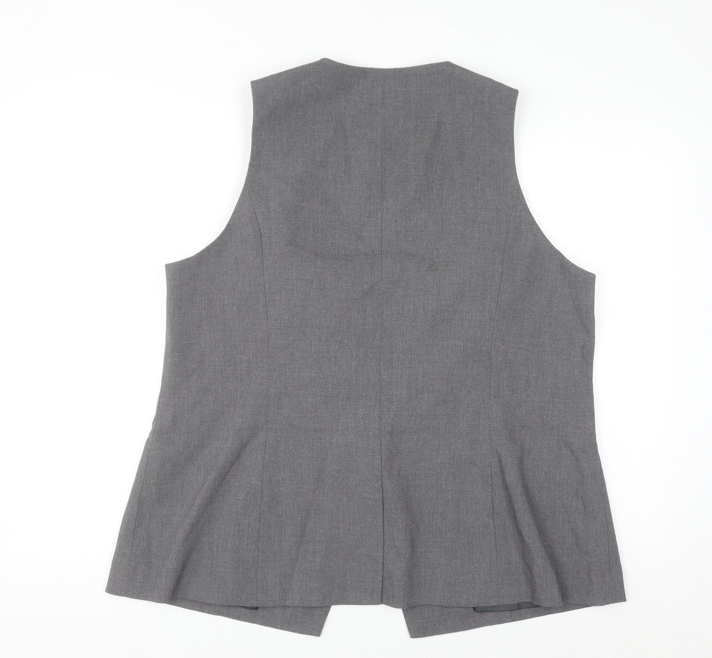 ASOS DESIGN Women Grey Suit Waistcoat UK 20 Classic Tailored Lined