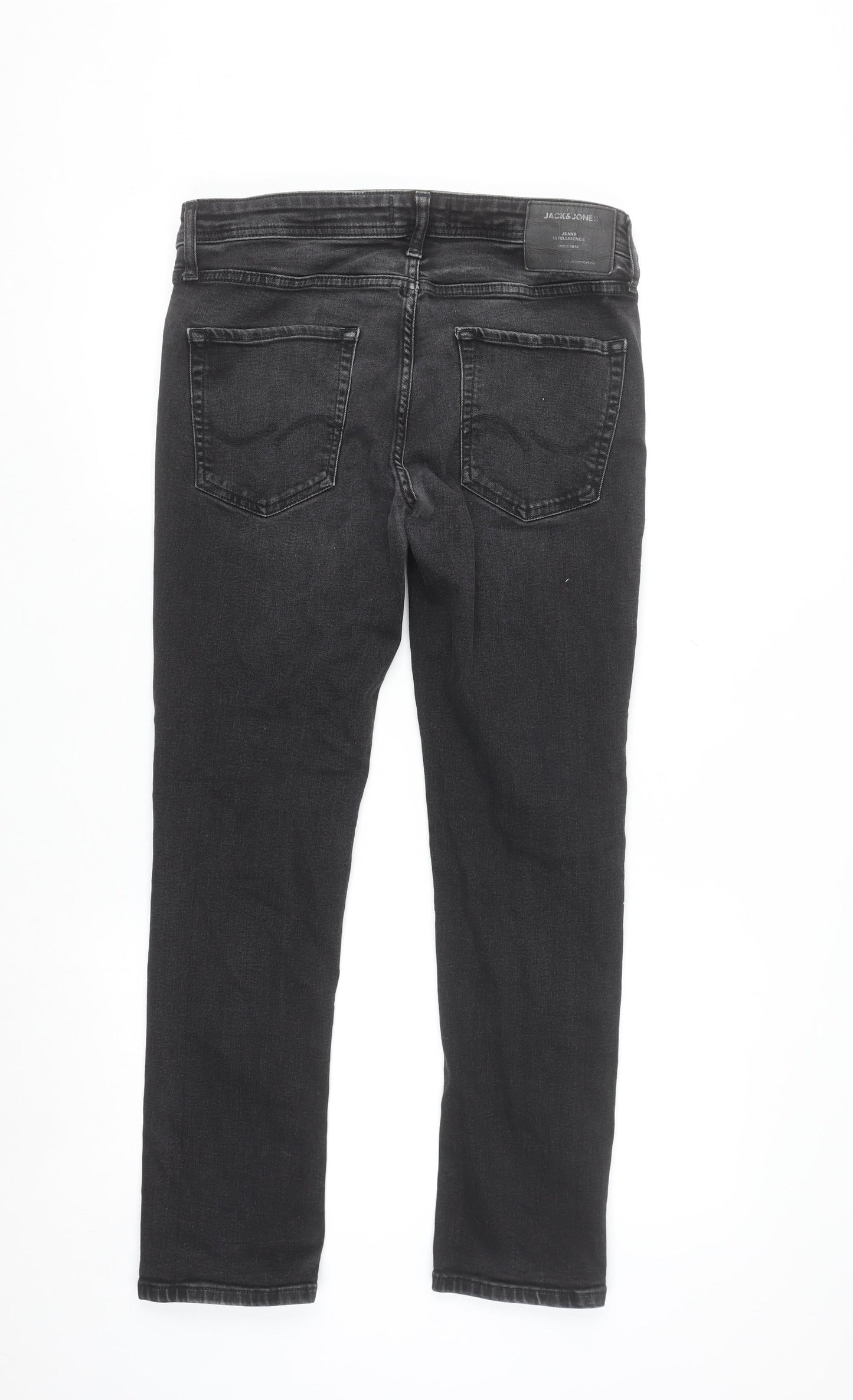 Jack & Jones Men’s Black Slim Fit Straight Leg Jeans Size 30/30