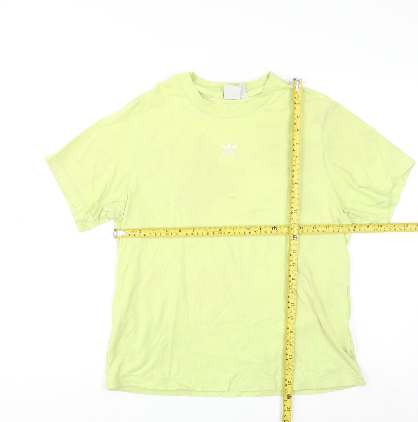 Adidas Women's Green Short Sleeve Basic Cotton T-Shirt Size 10