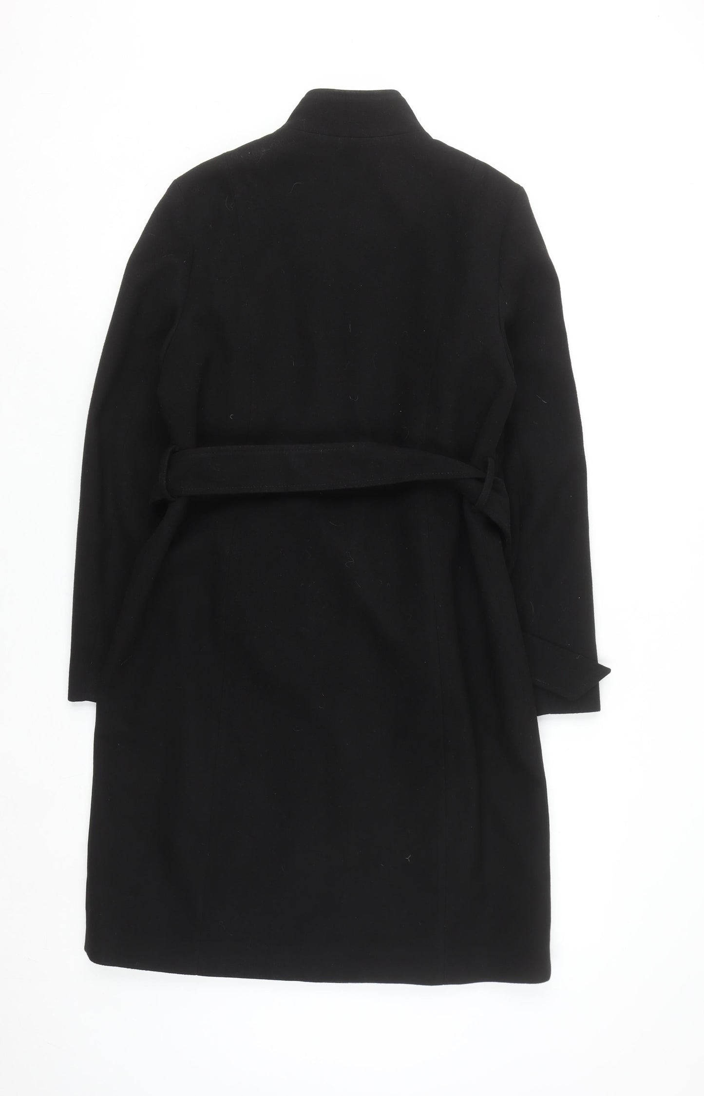 Marks and Spencer Women’s Black Long Belted Overcoat Size 12