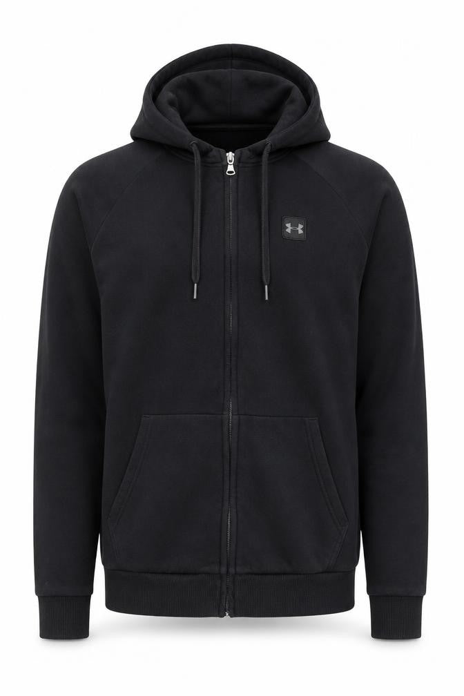 Under Armour Men's Black Full Zip Hoodie Size M Fleece Sportswear
