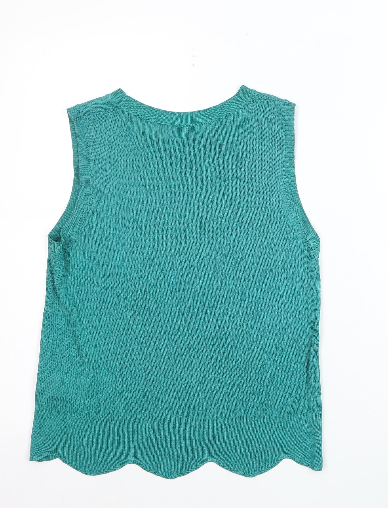 Jigsaw Women's Green Knit Sleeveless Tank Top Size S