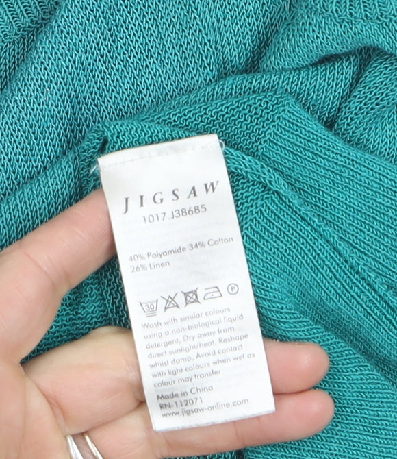 Jigsaw Women's Green Knit Sleeveless Tank Top Size S