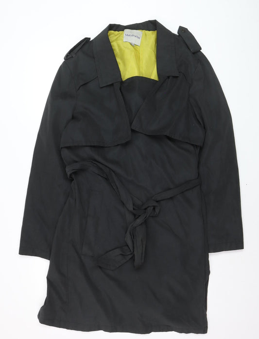 Mary Portas Women's Black Size 16 Belted Trench Coat