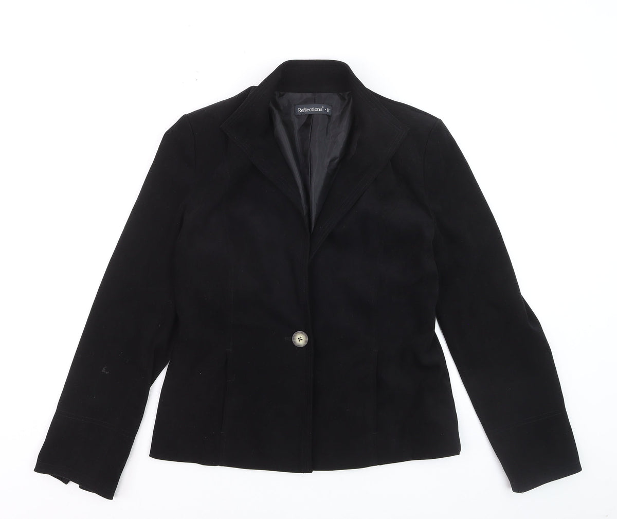 Reflections Women's Black Size 12 Classic Single-Breasted Blazer