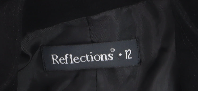 Reflections Women's Black Size 12 Classic Single-Breasted Blazer