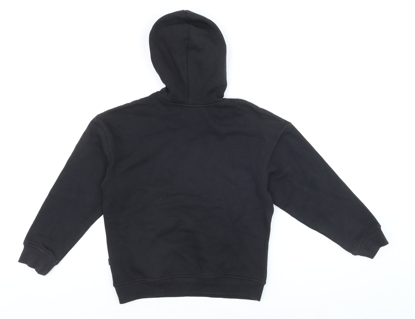 Puma Girls Black Pullover Hoodie 11-12 Years Fleece Hooded Sweatshirt
