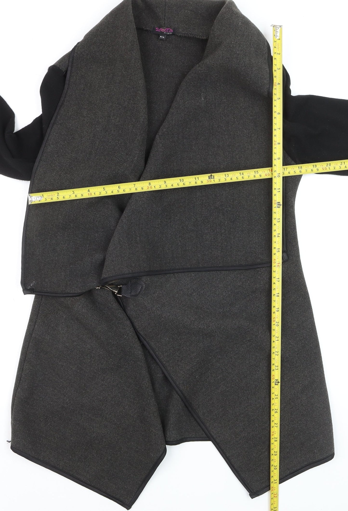 Stella Morgan Womens Grey Wool Blend Coatigan Size 8 Regular Fit