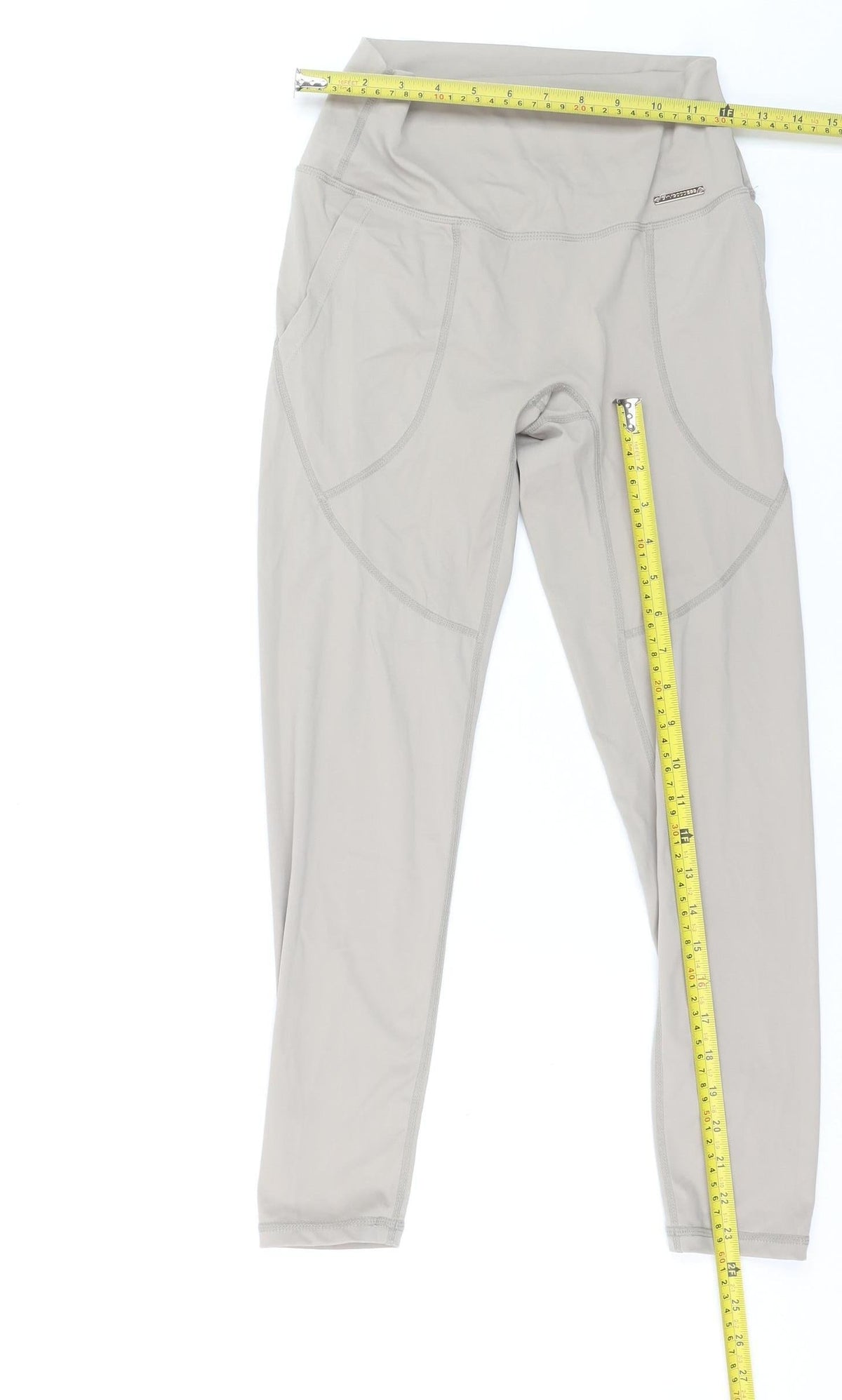 GYMGODDESS Womens Beige Leggings L Activewear High Waist Stretch