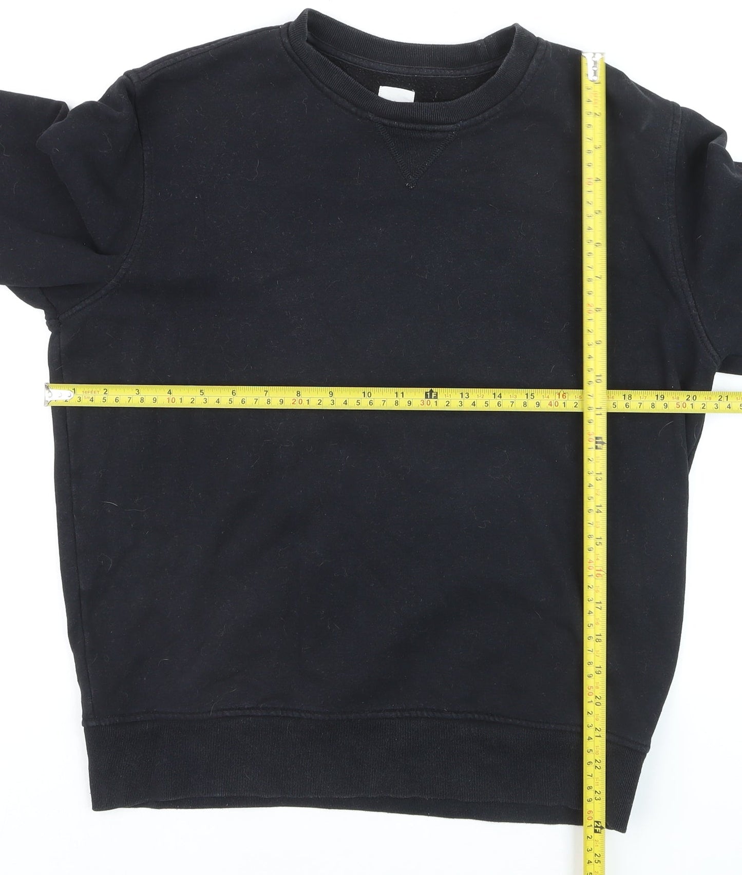 GAP Men's Black Cotton Blend Crew Neck Pullover Sweatshirt S
