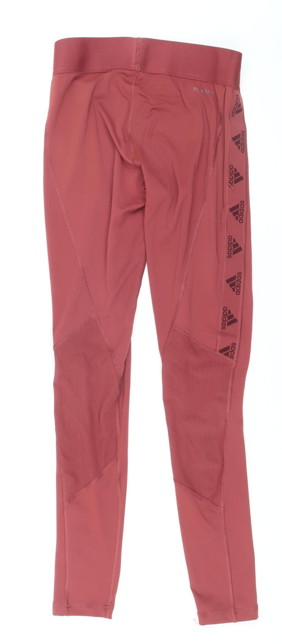 Adidas Women’s Red AEROREADY Leggings S 8-10 Breathable Tight Fit