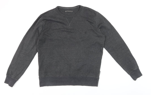 French Connection Men's Grey Cotton Pullover Jumper M