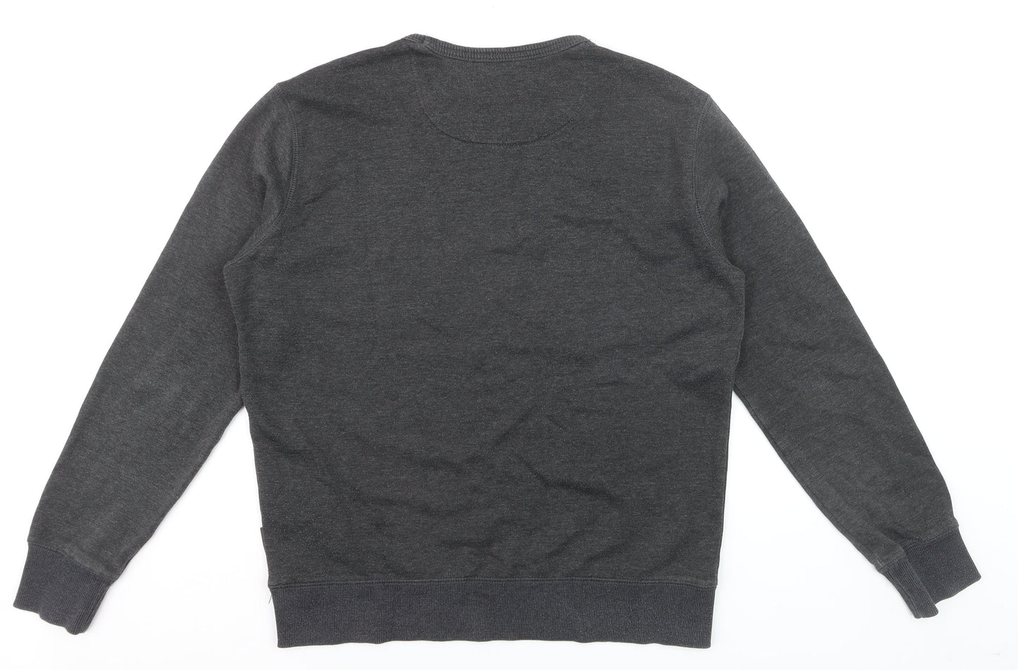 French Connection Men's Grey Cotton Pullover Jumper M
