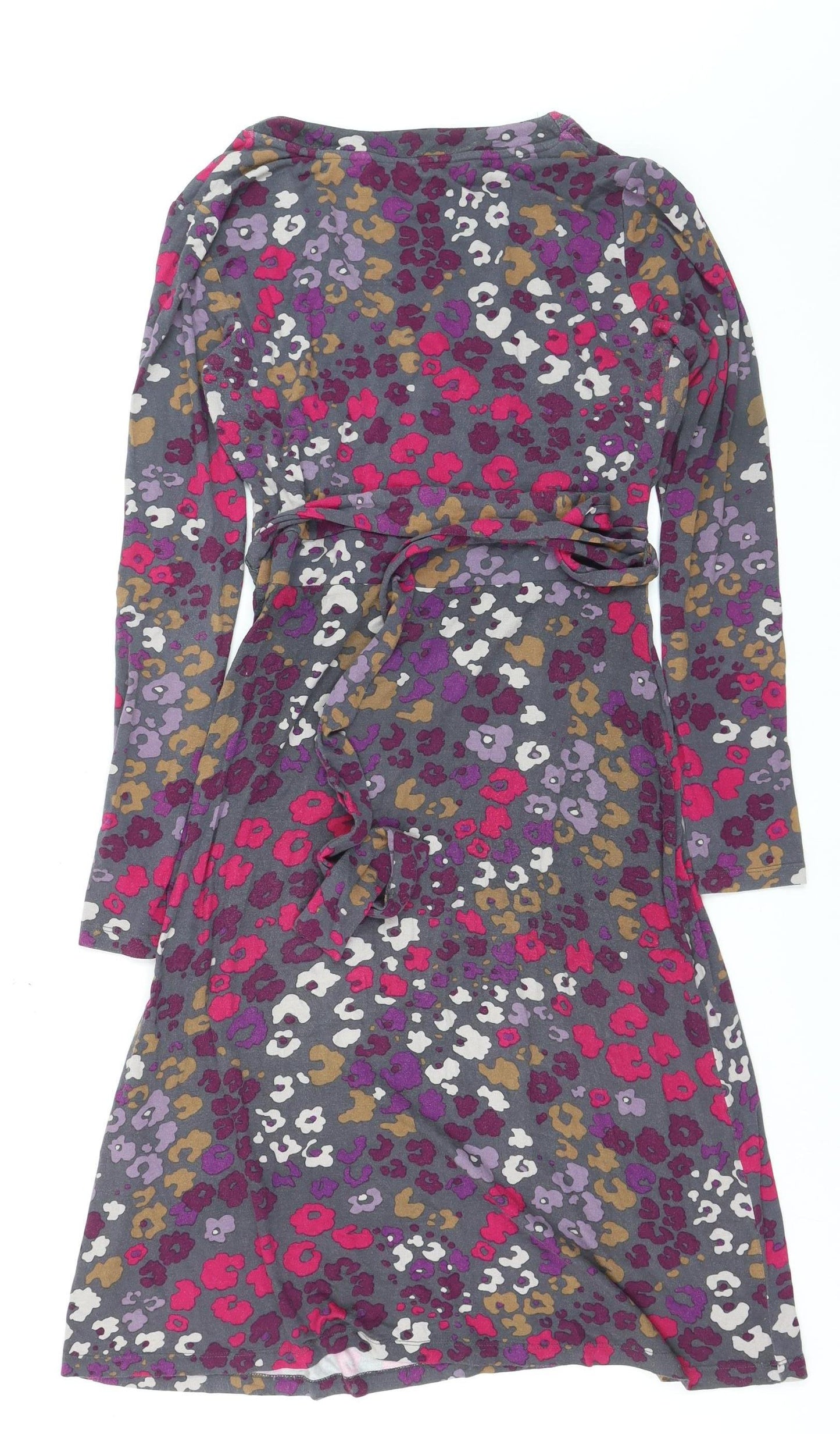 Lily & Me Womens Multicoloured Floral Wrap Dress UK 10 Long Sleeve