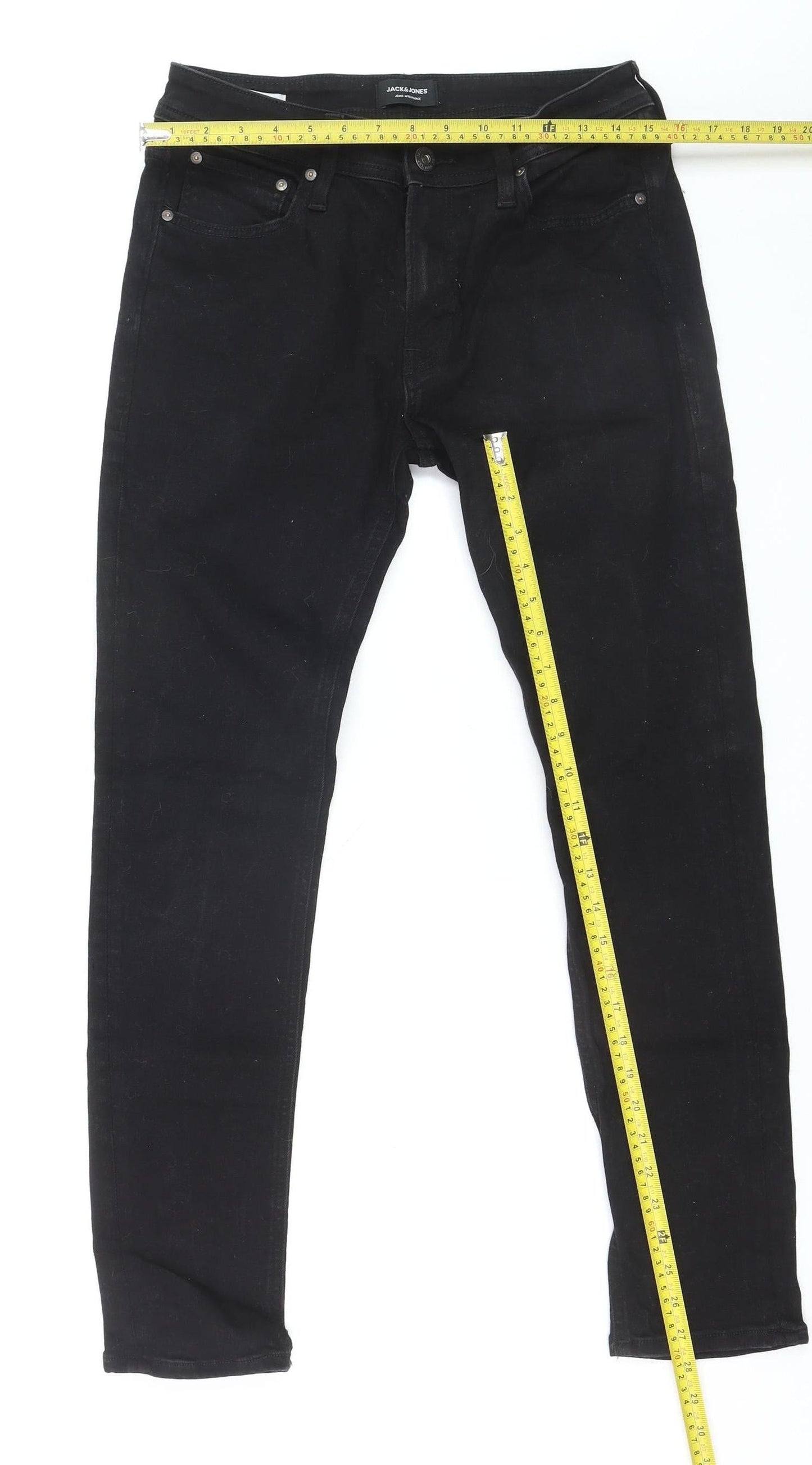 Jack & Jones Men's Black Slim Fit Skinny Denim Jeans 32W 30L