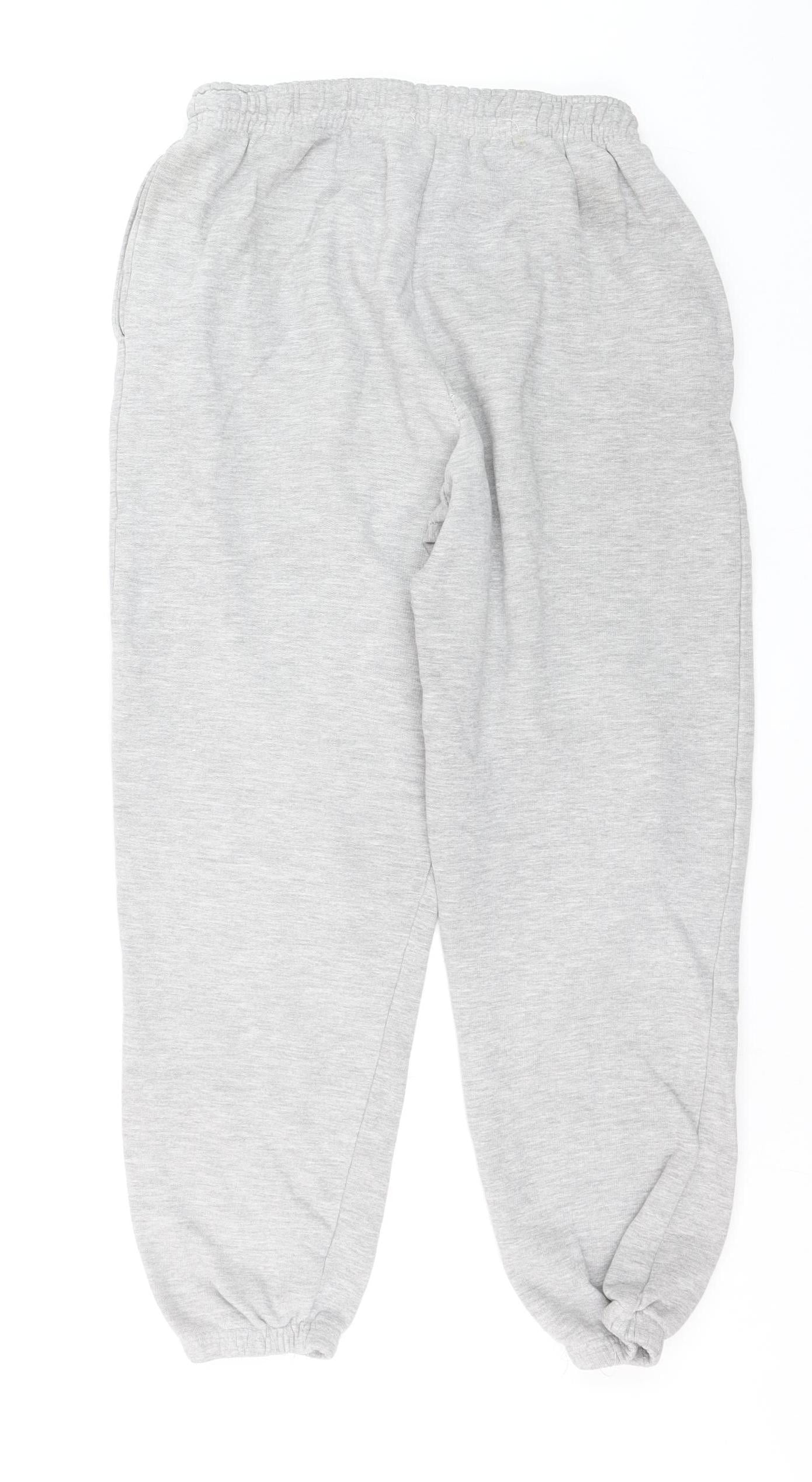 PrettyLittleThing Girls Grey Jogger Trousers S Elastic Waist Fleece
