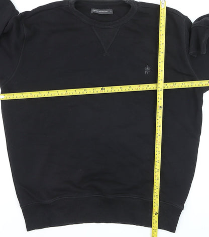 Back view of French Connection Men’s Black Cotton jumper M