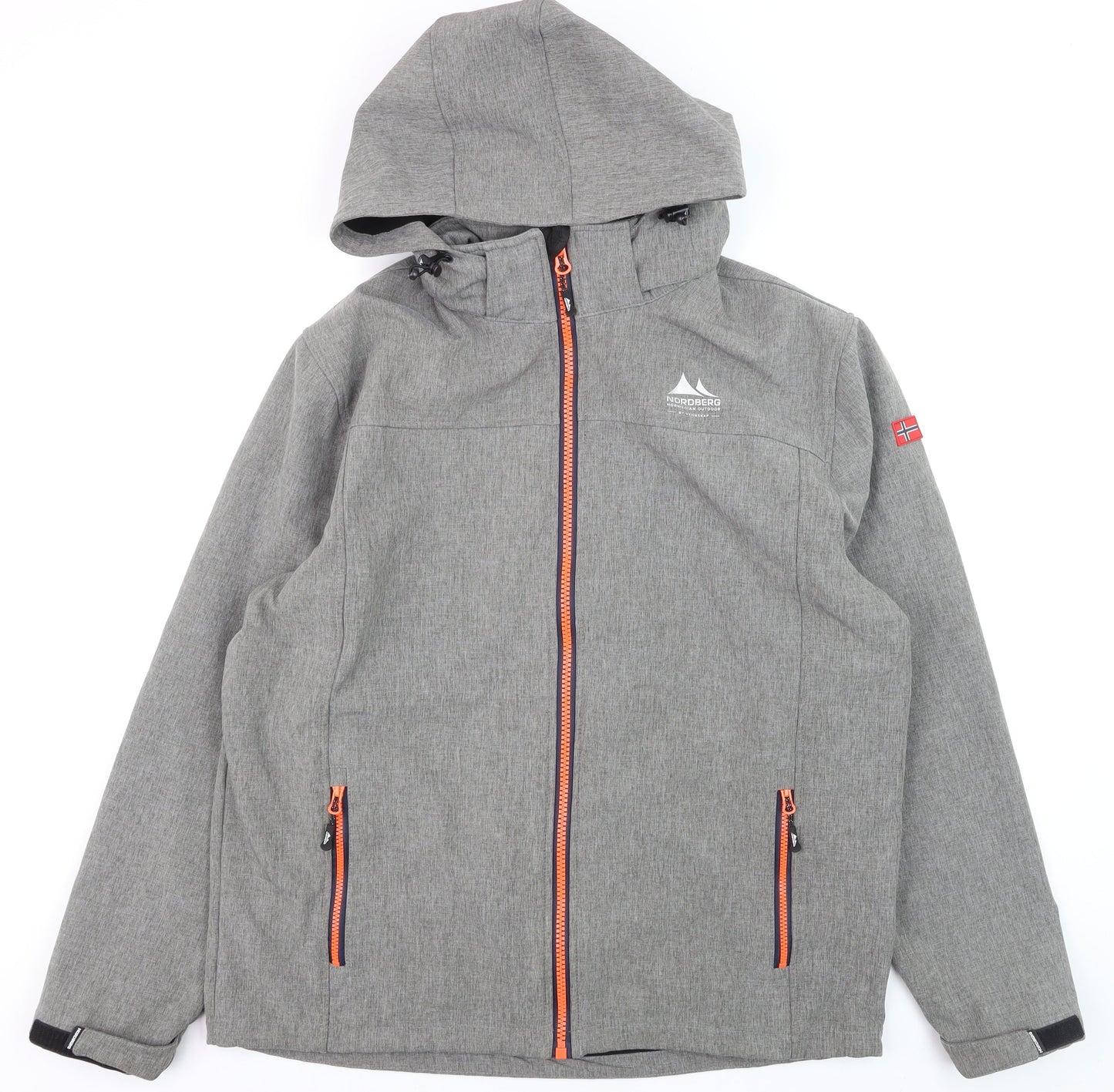 Nordberg Men’s Grey 2XL Full Zip Hooded Softshell Jacket