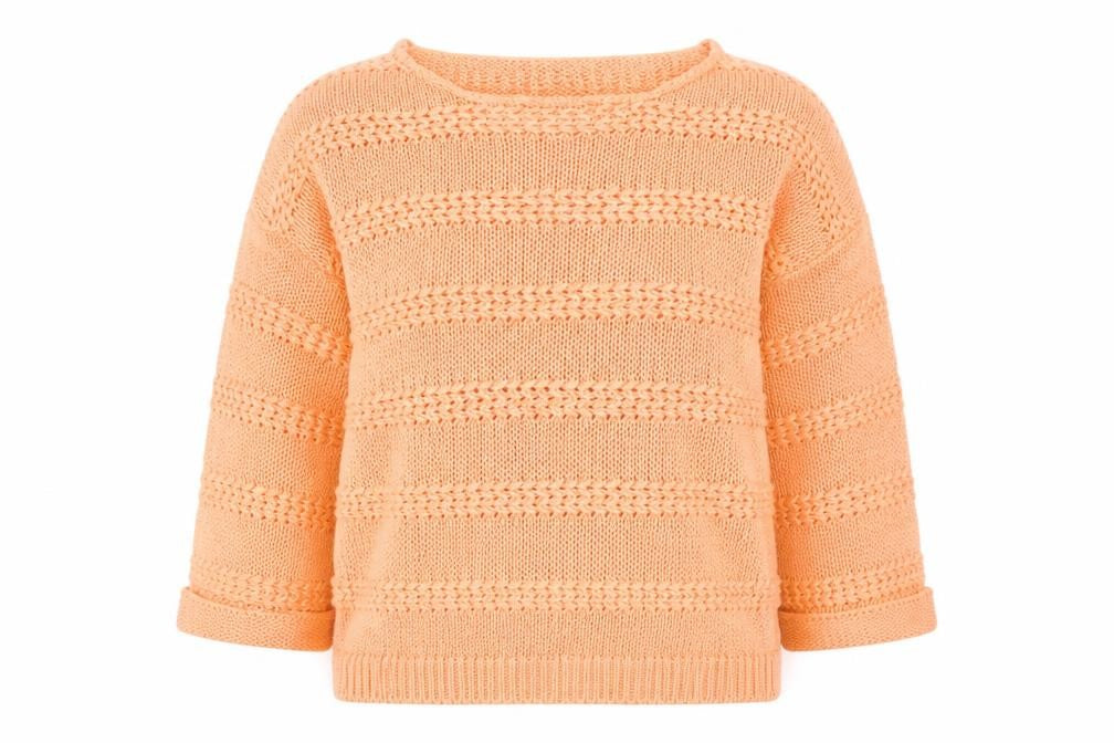 Dunnes Women's Orange Short Sleeve Knit Pullover Jumper Size S