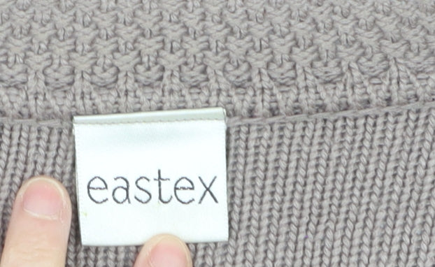 Eastex Women Beige Acrylic Cable-Knit Cardigan Size 16