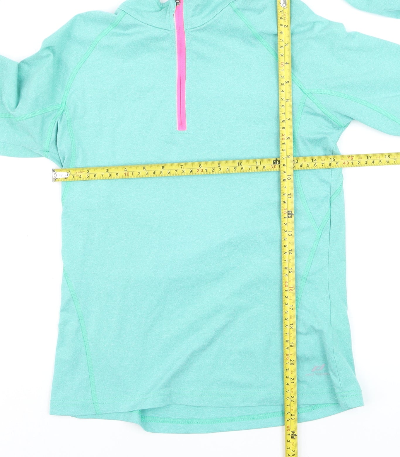 Pro Touch Women’s Green Half Zip Pullover Sweatshirt Size 10 Dry-Plus