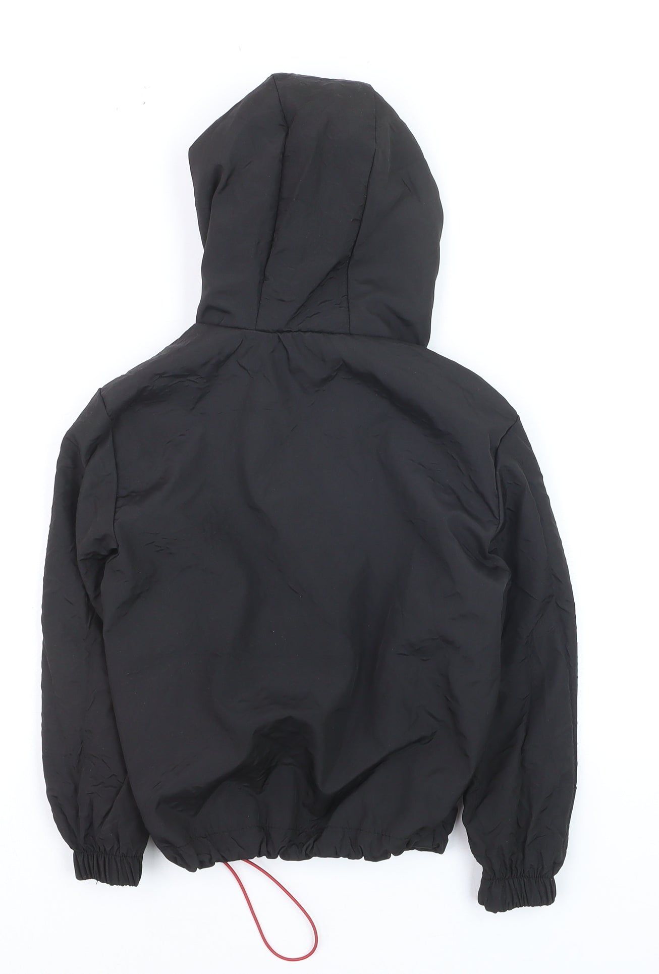 HUGO BOSS Boys Black Red Full Zip Hoodie Size 4 Years Cotton Hooded