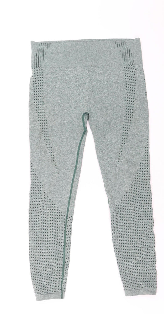 Dunnes Stores Women Green Seamless Leggings L Gym Training