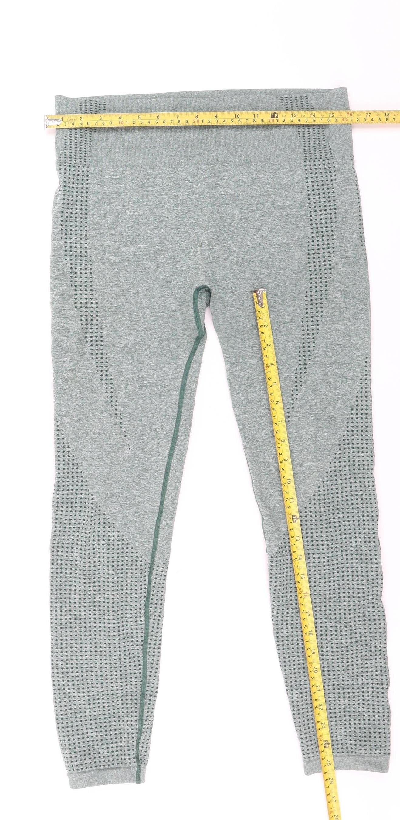 Dunnes Stores Women Green Seamless Leggings L Gym Training