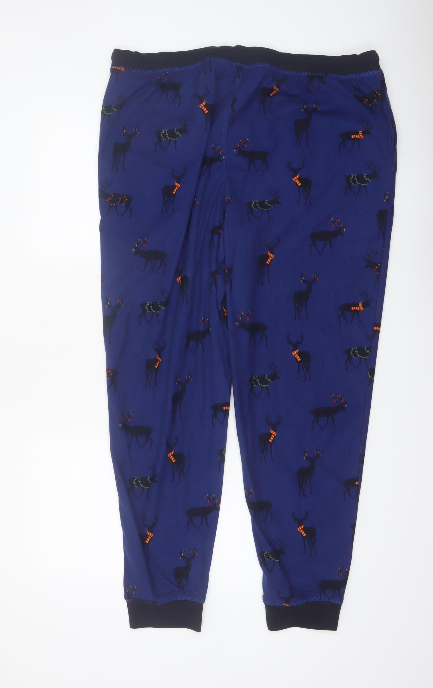 Marks and Spencer Men Blue XXL Christmas Reindeer Lounge Pants