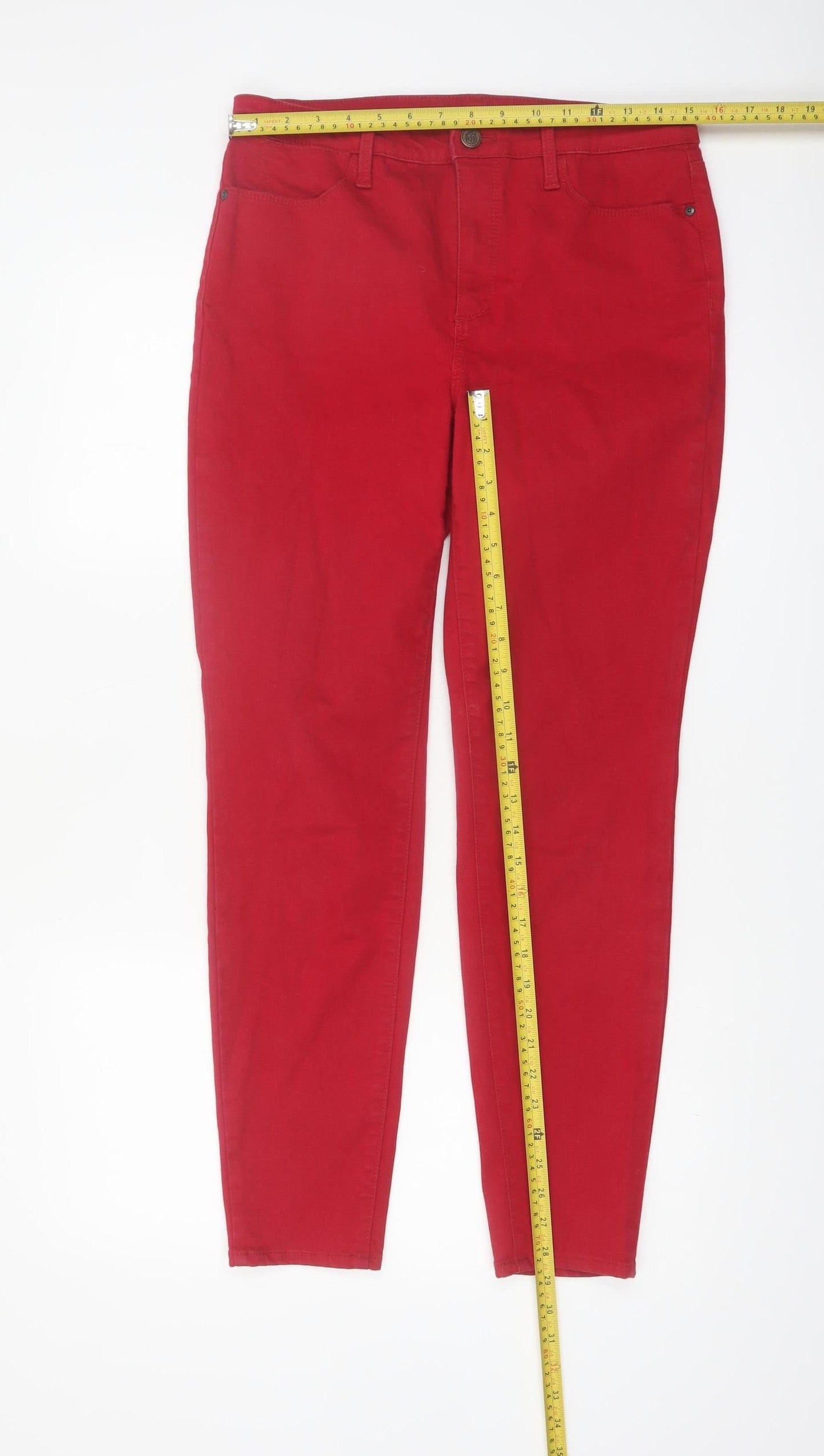 Talbots Women Red High-Rise Jegging Jeans Size 10 Slim Fit