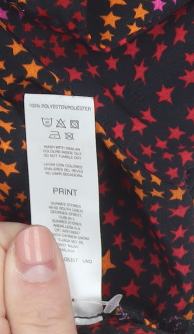 Savida Women Multicoloured Star Ruffle Fit & Flare Dress Size 10