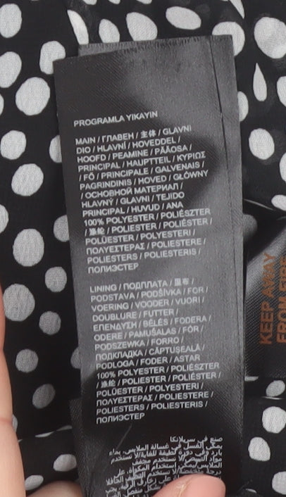 Joanna Hope Women Black Polka Dot Shift Dress Size 12