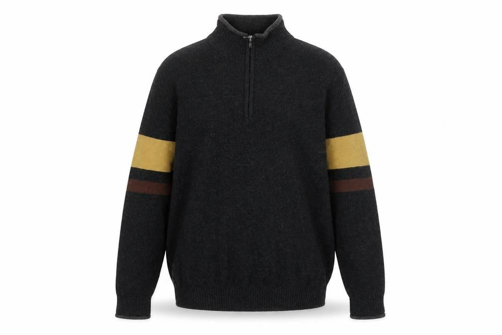 Marks and Spencer Men’s Grey XL 1/2 Zip Lambswool Jumper